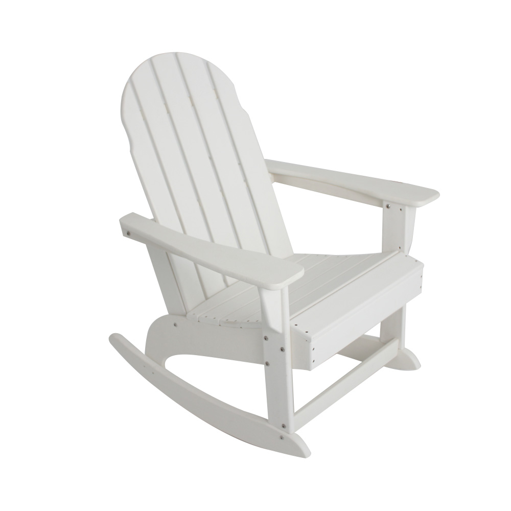  ADM011 White Patio Leisure Rocking Chair - Outdoor Adirondack Chair