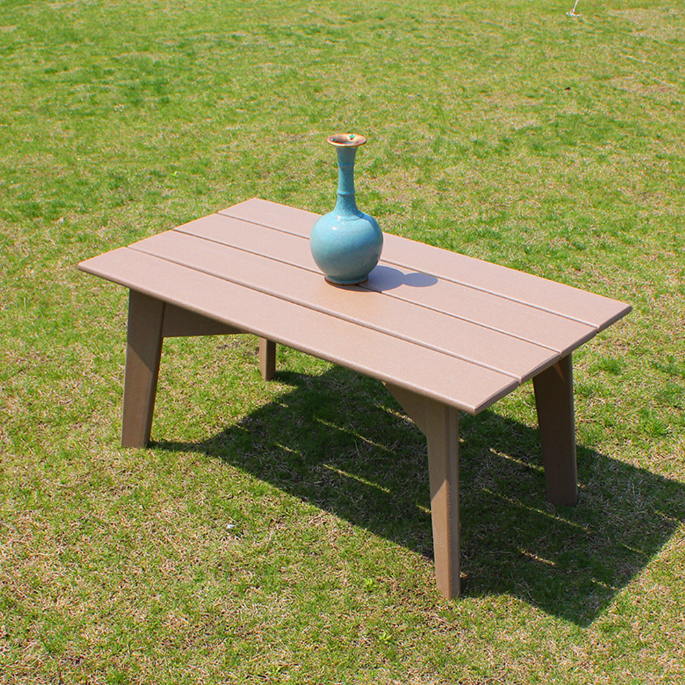 TTM012 Brown Long Weatherproof HDPE Side Table