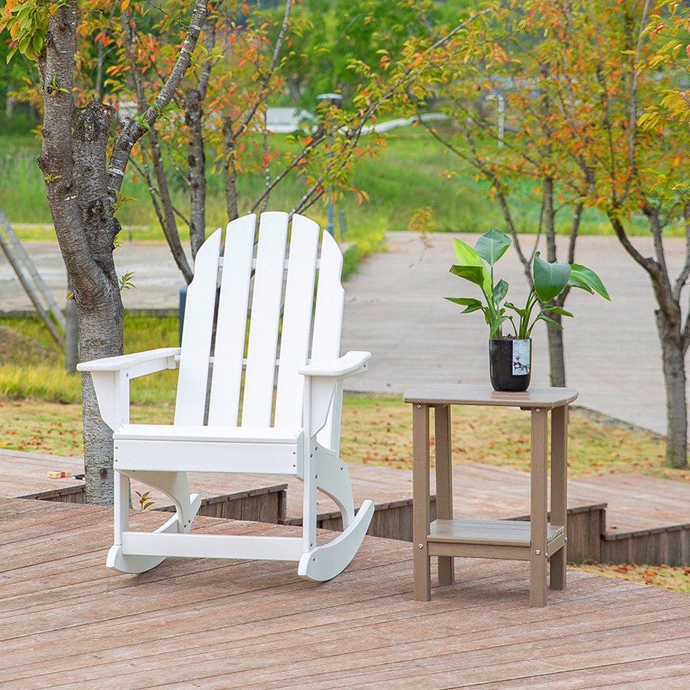 TTM004 Antique HDPE Garden Park Patio Adirondack Matching Rectangular Side Table Series Set