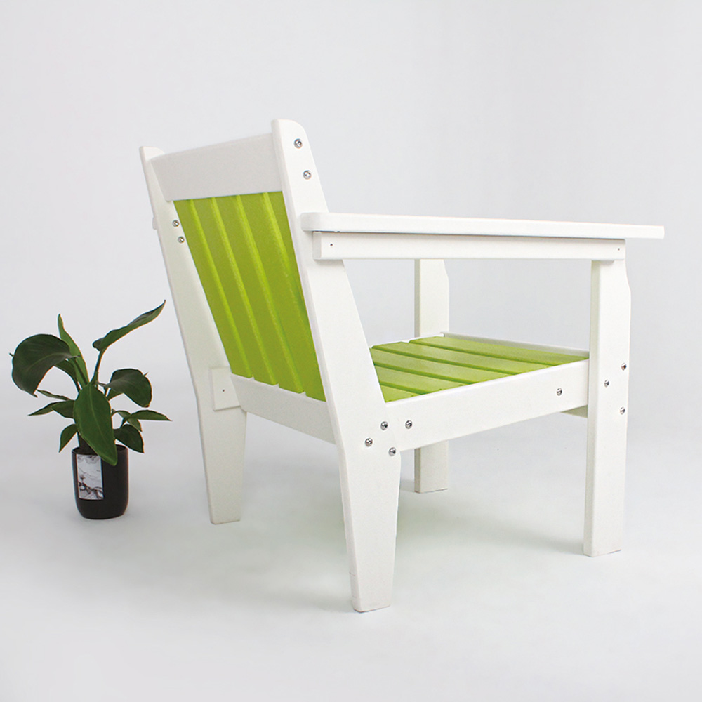 Lemon DCM001 Bar & Café Outdoor Chair - HDPE High Depth Patchwork Lemon