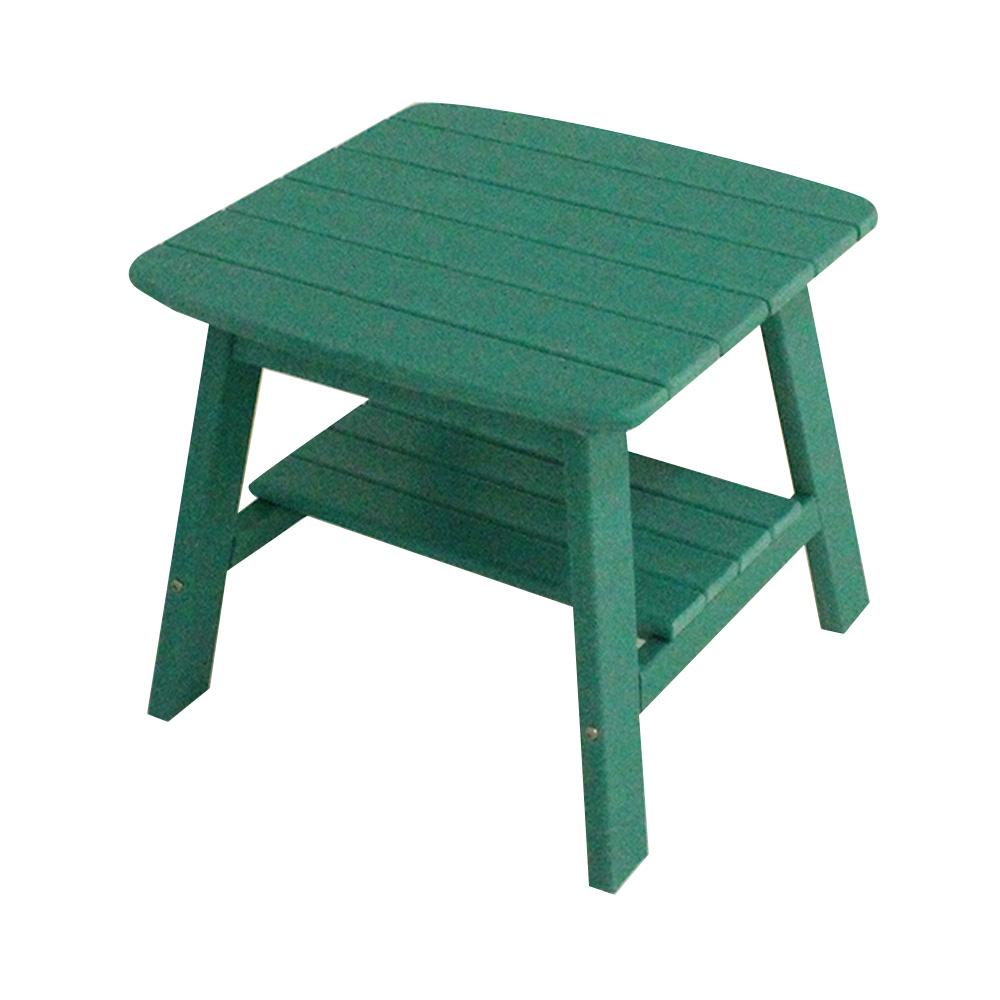 TTM001 HDPE 2-Ply Shelf Pull-Out Patio Outdoor Adirondack Rocking Chair With Set Side Table