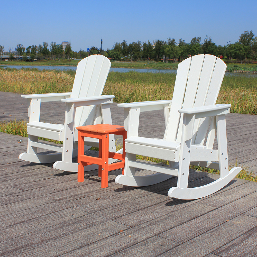 White Set Combination Outdoor Kids Adirondack Chair