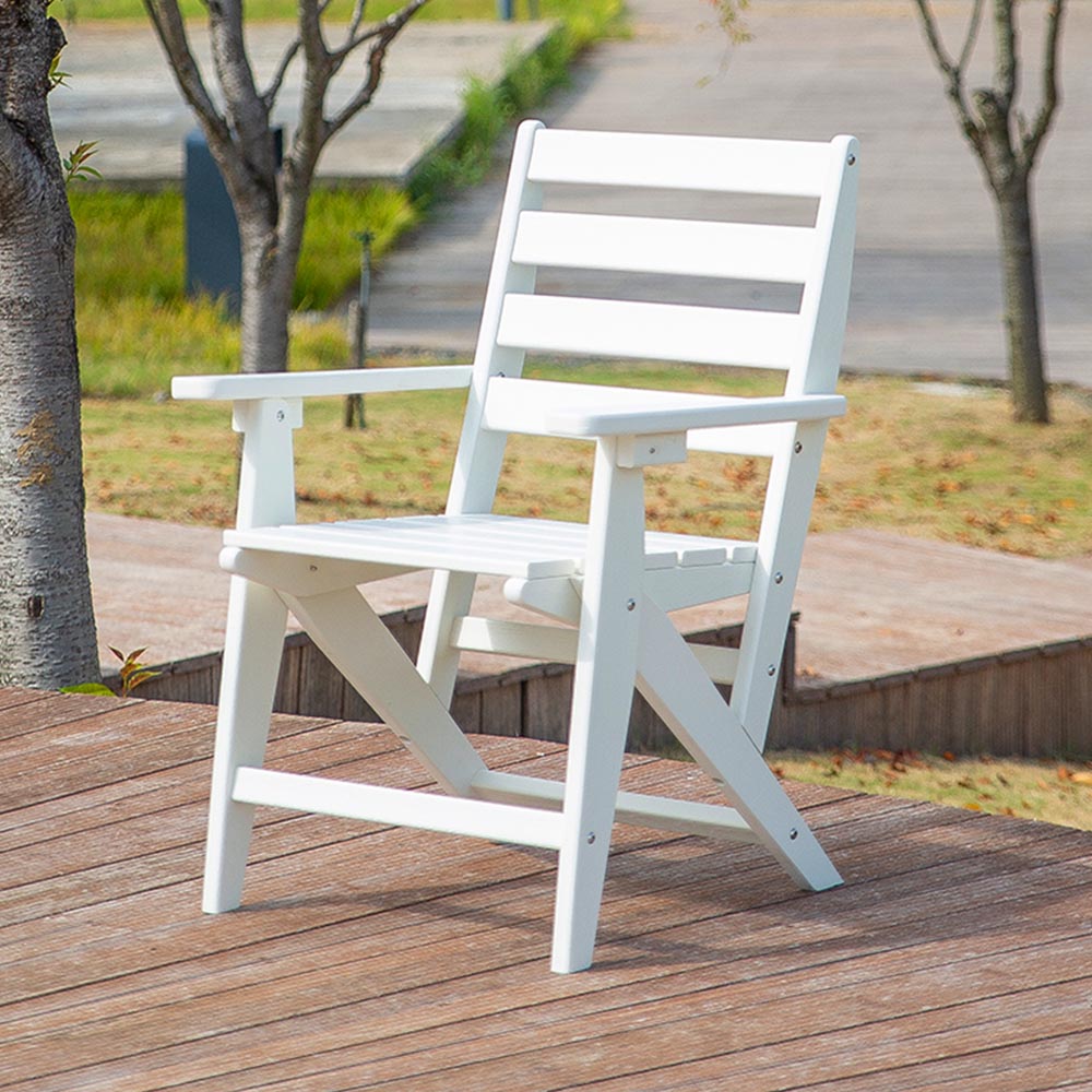 DSM002 HDPE Poly Outdoor Dining Chair Quick Assembly Smooth and Uncracked Modern Design Stable Structure